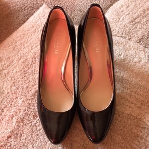 💯 authentic  Black Coach heels ✨